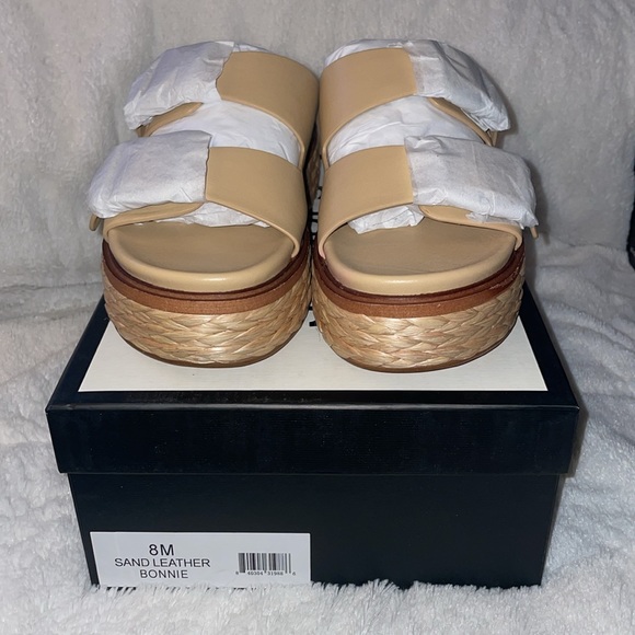 NWT J/SLIDES BONNIE Sand Leather Sandal - Picture 7 of 15